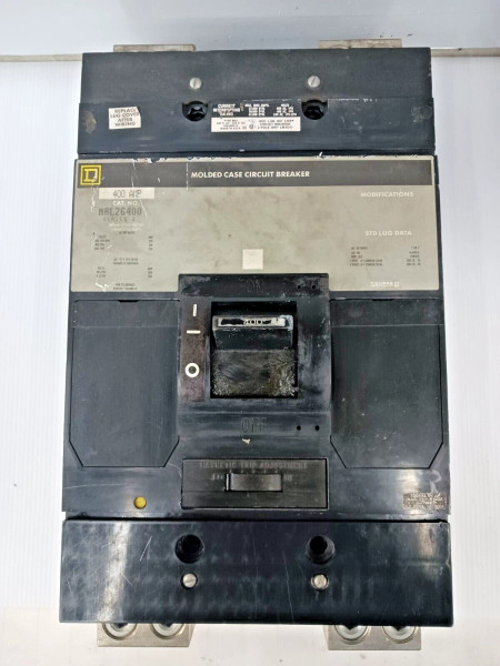 SQUARE D 400 AMP MOLDED CASE CIRCUIT BREAKER 2 POLE 600 VAC MAL26400