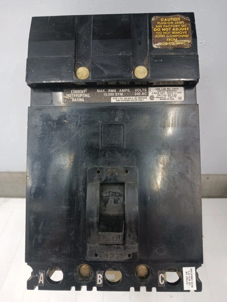 SQUARE D 50 AMP CIRCUIT BREAKER 3 POLE 240 VAC FA32050 #1