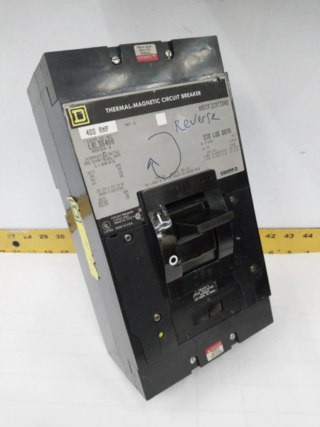 SQUARE D 400 AMP CIRCUIT BREAKER 600 VAC 3 POLE LAL36400