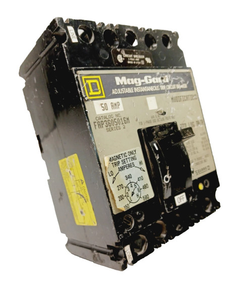 SQUARE D 50 AMP CIRCUIT BREAKER 3 POLE 600 VAC FAP3605016M