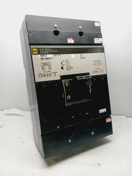 SQUARE D MHL366001027 600 AMP CIRCUT BREAKER 3 POLE 600 VAC 250 VDC 65KA