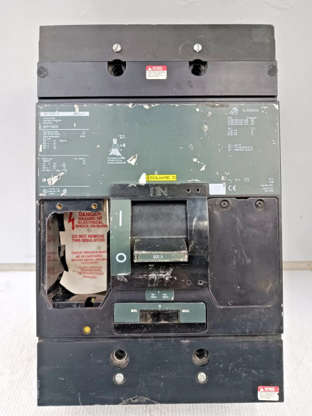 Square D 800 Amp Circuit Breaker 3 Pole 600 VAC / 250 VDC 65kA MHF36800 (Flawed)