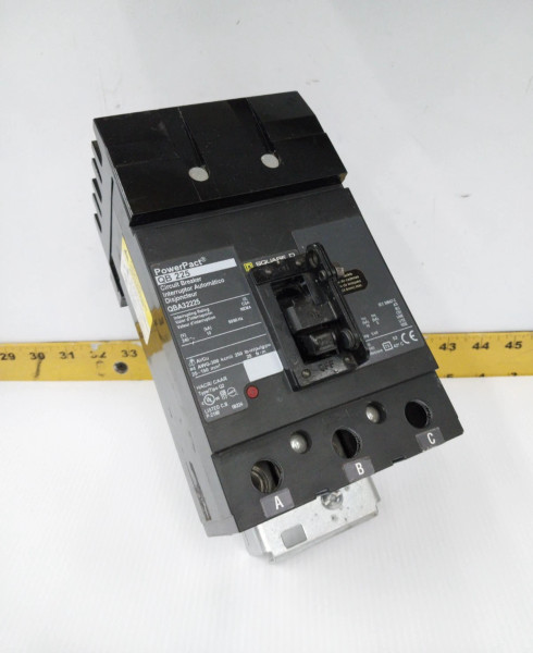Square D PowerPact 225 Amp I-Line Circuit Breaker 240 VAC 3 Pole QBA32225