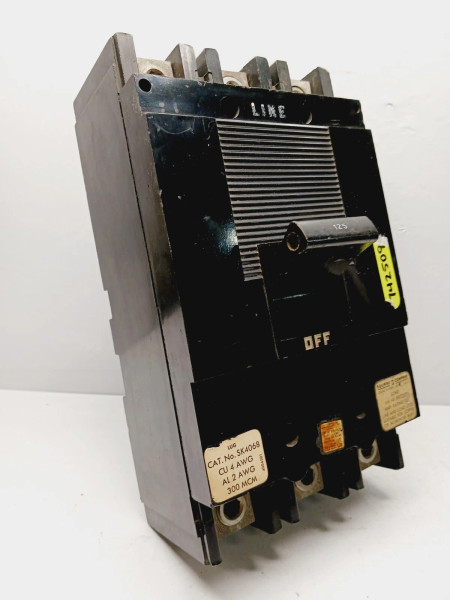 SQUARE D SK4068 125 AMP CIRCUIT BREAKER 3 POLE 600 VAC
