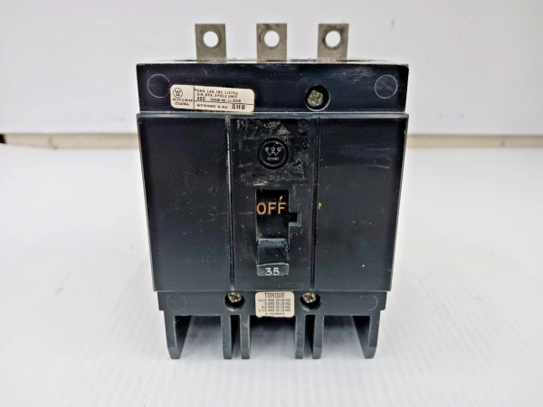 WESTINGHOUSE 35 AMP BOLT-ON CIRCUIT BREAKER 3 POLE 480Y/277 VAC GHB3035