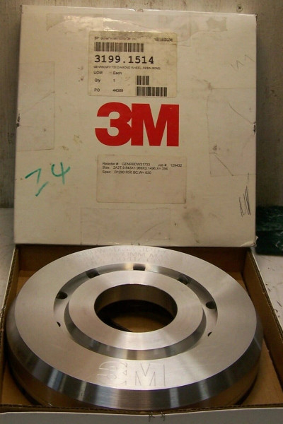 NEW 3M DIAMOND GRINDING WHEEL GENRBDW31733 SIZE 2A2T, 9.843X1.969X1496,X=.394