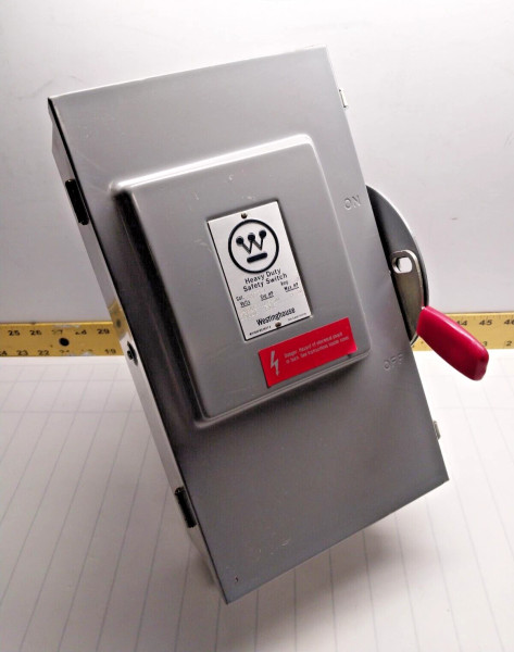 NEW WESTINGHOUSE 30 AMP FUSIBLE SAFETY SWITCH 240 VAC 1Ø 2 POLE JHF221