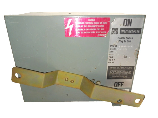 NEW WESTINGHOUSE FAN-321 FUSIBLE BUSWAY PLUG IN UNIT 30 AMP 240 VAC 3P4W