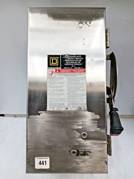 Square D 30 Amp SS Non-Fusible Heavy Duty Safety Switch 3P 600V 3R/4X/12 HU361DS