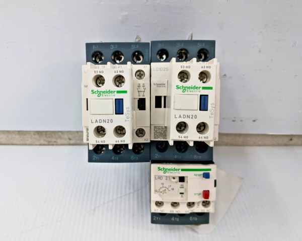 Schneider Electric LC1D25 IEC Contactor W/ LADN20 Aux. Contact & LRD21 Relay