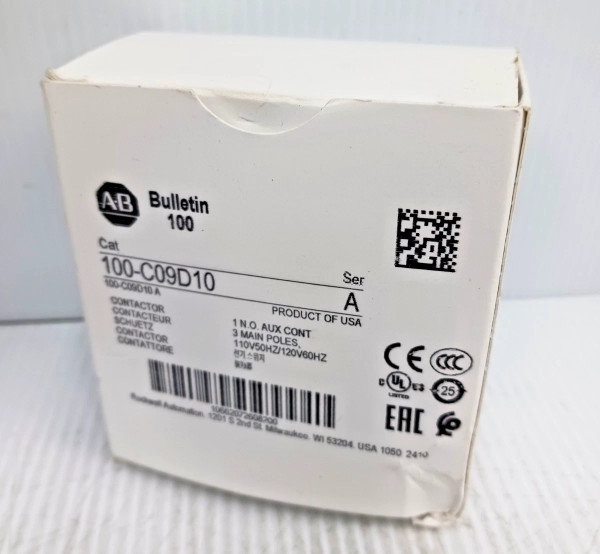 New Allen Bradley 100-C09D10 Contactor 120 Vac Coil 9A