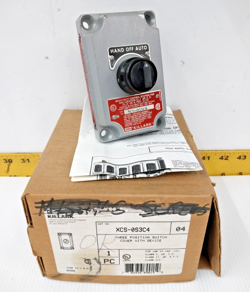New Killark Explosion Proof Control Station Cover (Hand Auto Off) XCS-0S3C4