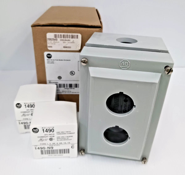 New Allen Bradley 800H-2HZ4RM1 Polyester 30MM 2 Unit Enclosure 4,4x,12