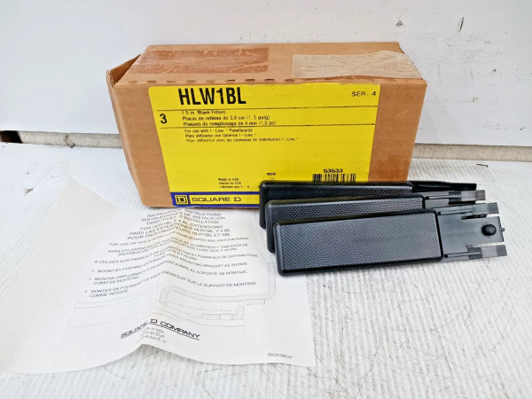 New Square D (3) 1.5 in Blank Fillers For I-Line Panelboards HLW1BL