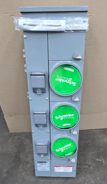New Square D EZMR113-125 EZ Meter Pak 800A Max 125A Per Meter 120/240V 5 Jaw 1Ø