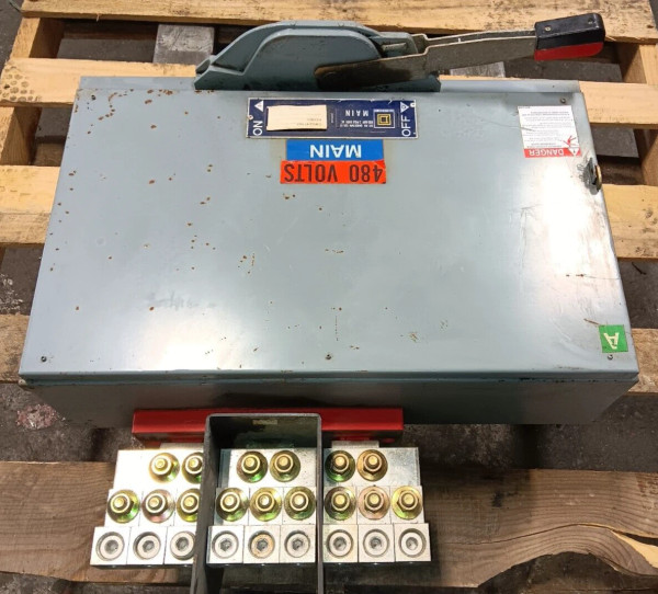 Square D 800 Amp Fusible QMB Main Panelboard Switch 3 Pole 600V QMB367MW