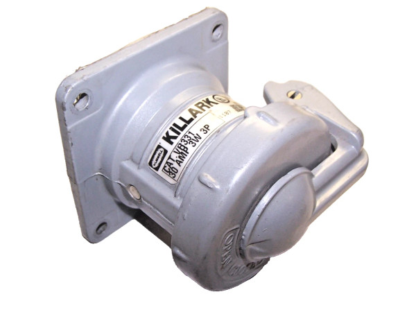 Hubbell Killark 30 Amp Receptacle 600 VAC / 250 VDC 3 Wire 3 Pole VR331
