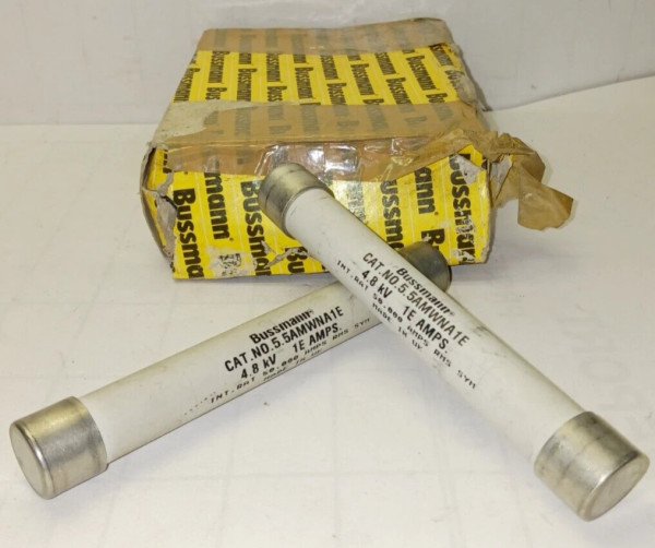9) NEW 5.5AMWNA1E BUSSMANN 50 AMP 4.8 KV 1E AMPS LOT OF 9