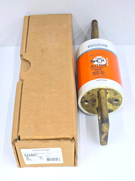 New Ferraz Shawmut Mersen 500 Amp Time-Delay Fuse 600 VAC Class J AJT500
