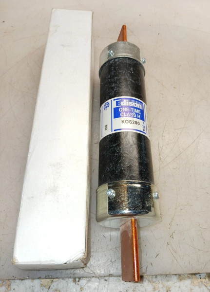 NEW EDISON 200 AMP ONE TIME FUSE KOS200 600 V CLASS H
