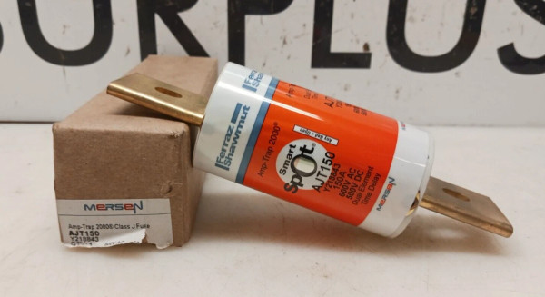 NEW FERRAZ-SHAWMUT AJT150 150 AMP SMART-SPOT FUSE 600 VAC 500 VDC