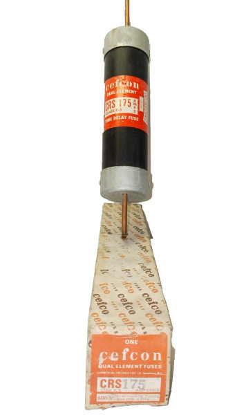 NEW CEFCON 175 AMP DUAL-ELEMENT TIME-DELAY FUSE 600 VAC CRS-175