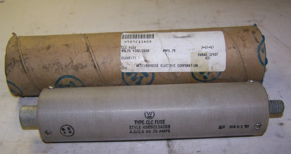 NEW WESTINGHOUSE TYPE CLC FUSE 4.3/2.5 KV 75 AMPS 4989C13A08B