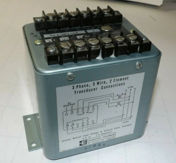 SCIENTIFIC COLUMBUS 5A 120V/60Hz 3Ø EXCELTRONIC WATT TRANSDUCER XL31K5A4