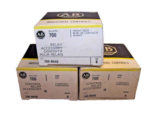 3) ALLEN BRADLEY 700-NA40 FRONT DECK ASSEMBLY LOT OF 3