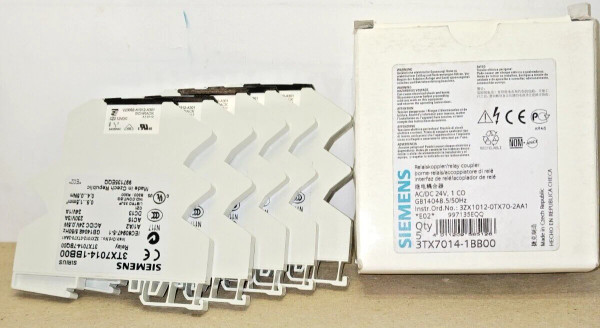 NEW SIEMENS RELAY AC/DC 24V GB14048.5/50 HZ CAT# 3TX7014-1BB00