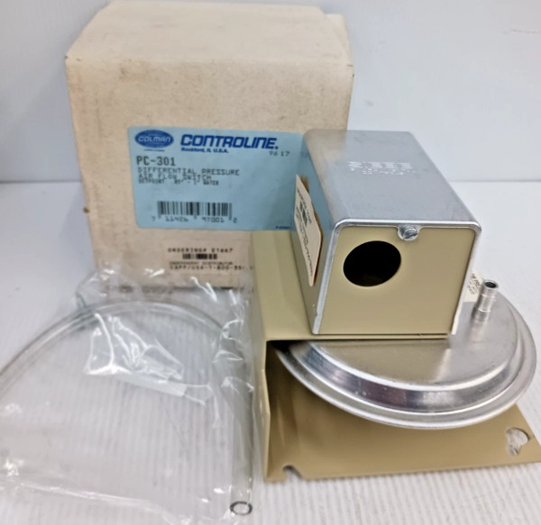 New Barber Colman PC-301 Differential Pressure Switch .05" to 1" Water