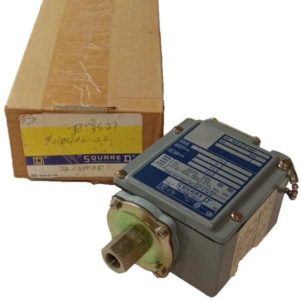 NEW SQUARE D VACUUM SWITCH 600 V AC/DC 60 PSI MAX 0-30 IN HG RANGE 9016 GAW22