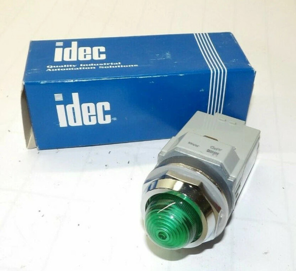 NEW IDEC 120-600VAC 10AMP HEAVY DUTY GREEN PILOT LIGHT APD1126DN-G