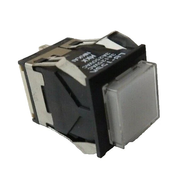 NEW NKK SWITCHES CLEAR/WHITE ILLUMINATED 3 AMP 125/250 VAC PUSHBUTTON LB-15SK