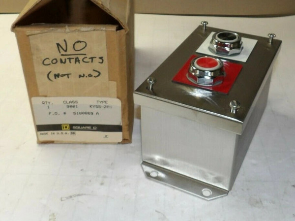 NEW SQUARE D 2 BUTTON STAINLESS STEEL PUSHBUTTON CONTROL STATION 9001KYSS201