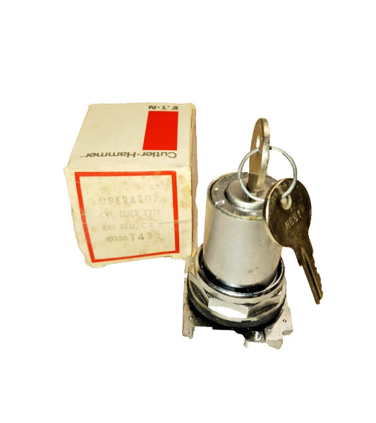 NEW CUTLER HAMMER CYLINDER LOCK KEY SELECTOR SWITCH C & R 10250T435