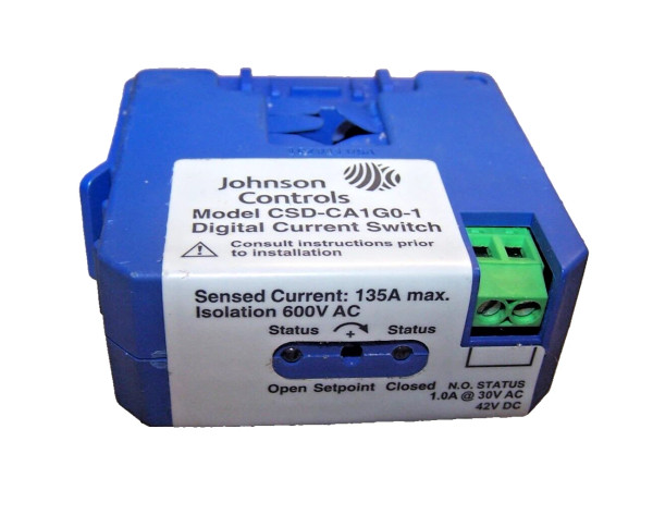 JOHNSON CONTROLS DIGITAL CURRENT SWITCH 135 AMP MAX 600 VAC CSD-CA1G0-1