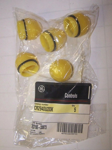 5) NEW GE GENERAL ELECTRIC YELLOW INDICATOR LENS COVER CR2940U200K