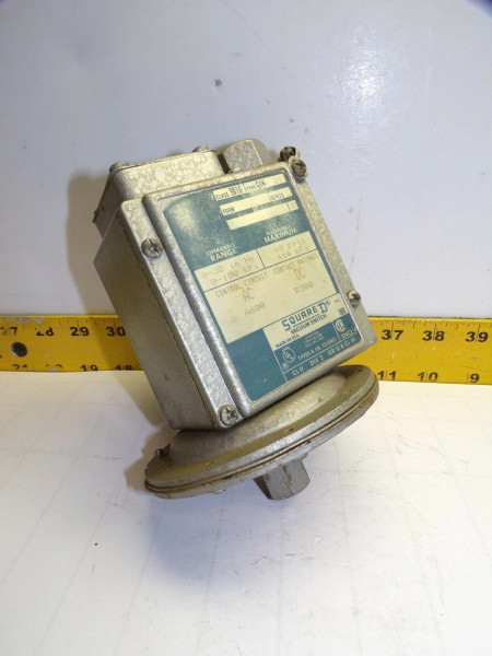 SQUARE D VACUUM SWITCH 600 VAC 0-3" Hg 60 PSIG MAX 9016GAW-21