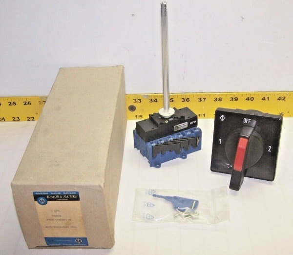 NEW KRAUS & NAIMER 25 AMP DISCONNECT SWITCH 600 VAC 5 HP 3 PHASE 6 POLE KG20A