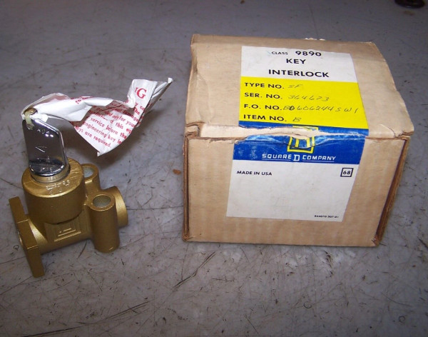 NEW SQUARE D 9890 KEY INTERLOCK 5/8" DIA TYPE SF