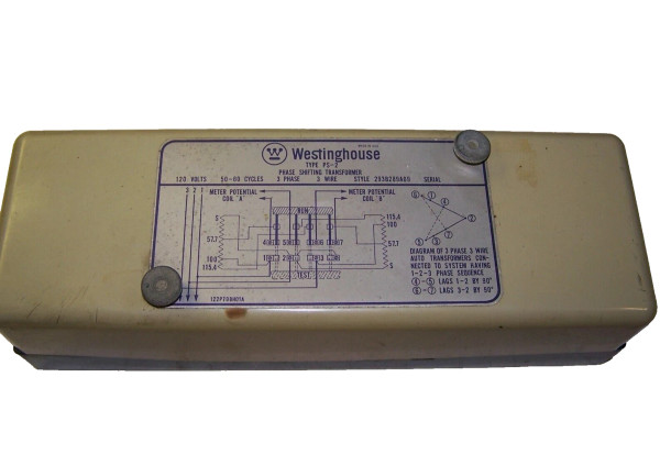 WESTINGHOUSE PS-2 120 VAC PHASE SHIFTING TRANSFORMER 3PH 3W STYLE 293B289A09