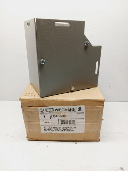 NEW WIEGMANN L040490 LAY-IN DUCT WIREWAY 90 DEGREE ELBOW