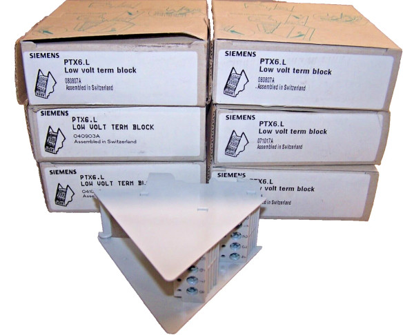 6) NEW SIMENS LOW VOLT TERMINAL BLOCK PTX6.L LOT OF 6
