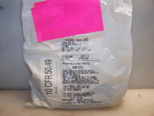 NEW RAYCHEM NCBK-02-05 NUCLEAR CABLE BREAKOUT KIT 2/C CABLE