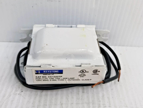 New Keystone CC1322TP Ballast 1 Lamp T8 Fluorescent 13, 14 - 20W 120 Vac