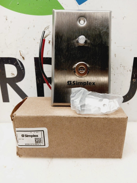 NEW SIMPLEX 2098-9806 0621151 REMOTE TEST STA RED LED KEY SW