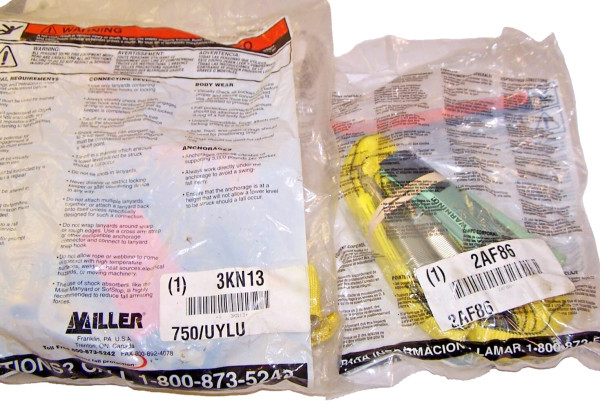 NEW MILLER 400LB BODY HARNESS SAFETY WITH STRAPS 750/UYLU 3KN13 2AF86