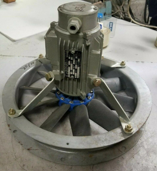 NEW WOODS AC FAN MOTOR 220 VAC 1 PHASE 3300 RPM D71B FRAME 640 WATT 12" DIA