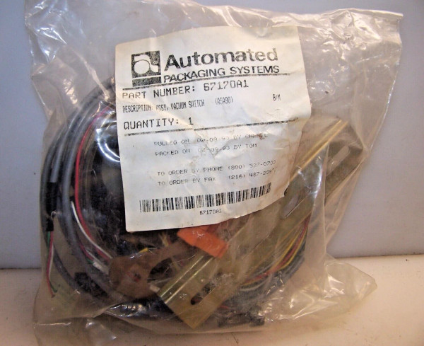 NEW AUTOMATED SYSTEMS VACUUM SWITCH ASSEMBLY 6717OA1 / 67170A1